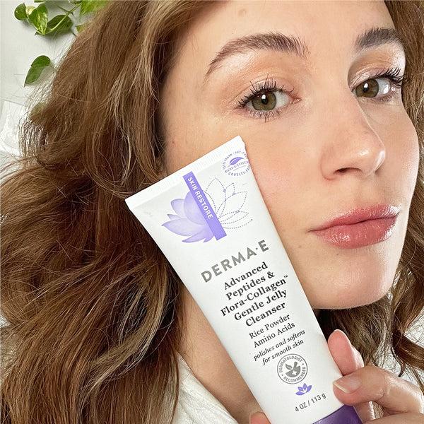 Derma E Advanced Peptides & Flora-Collagen™ Gentle Jelly Cleanser