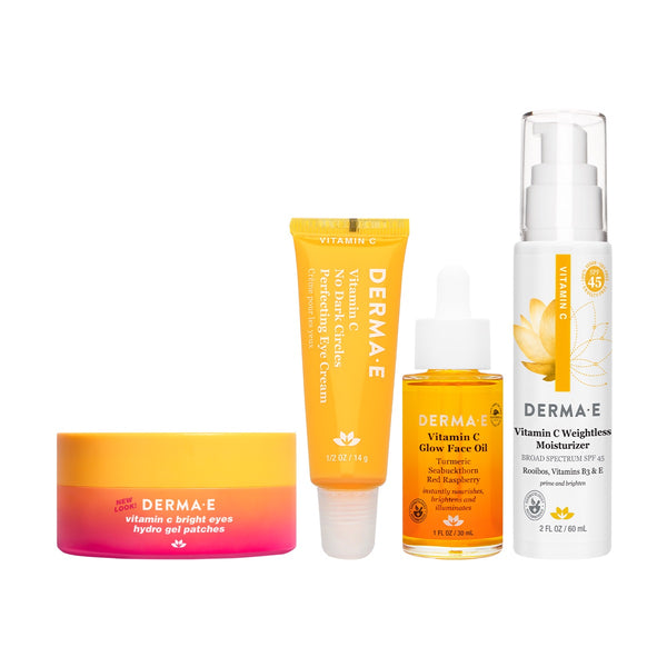 derma e AM Glow Skincare Routine Set