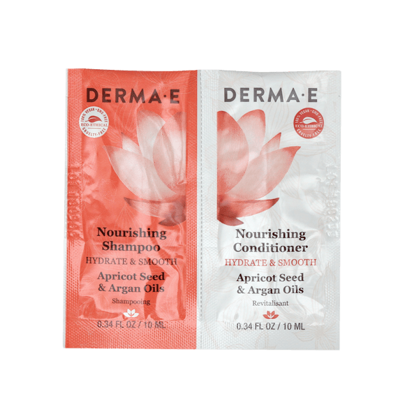 derma e Foil Pack Nourishing Hair Shampoo and Conditioner Duo