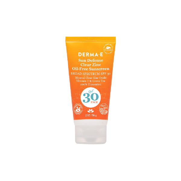 derma e Sun Defense Clear Zinc Mineral Oil-Free Sunscreen SPF30 Face