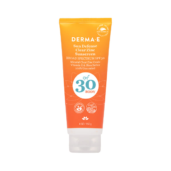 derma e Sun Defense Clear Zinc Sunscreen SPF30 Body