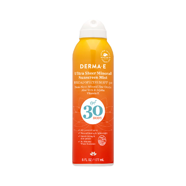 derma e Ultra Sheer Mineral Body Sunscreen Mist SPF 30