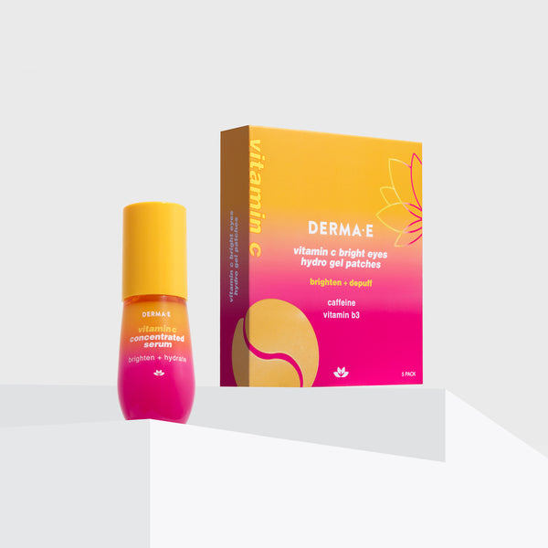 derma e Vitamin C Concentrated Serum Mini + 5-Pack Vitamin C Hydrogel Patches