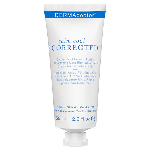 dermadoctor Calm Cool + Corrected Ceramide C Ferulic Acid + E Brightening Ultra Rich Moisturizing for Sensitive Skin
