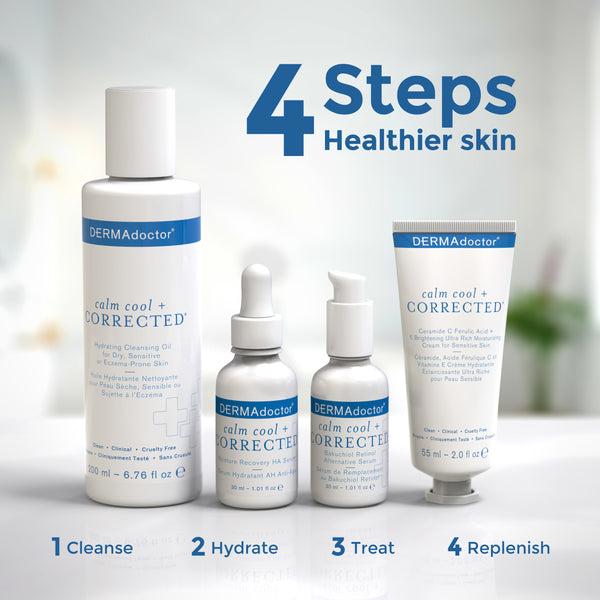 Dermadoctor Calm Cool + Corrected Hydrating Cleansing Oil Moisturizer And Makeup Remover For Dry Sensitive Or Eczema-Prone Skin