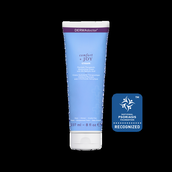 dermadoctor Comfort + Joy Psoriasis Therapeutic Moisturizing Cream with 3% Salicylic Acid
