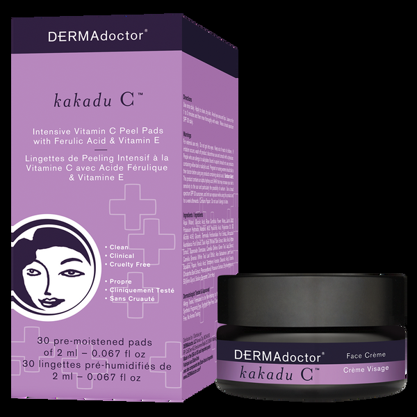 dermadoctor Kakadu C Face Crème & Peel Pad Duo