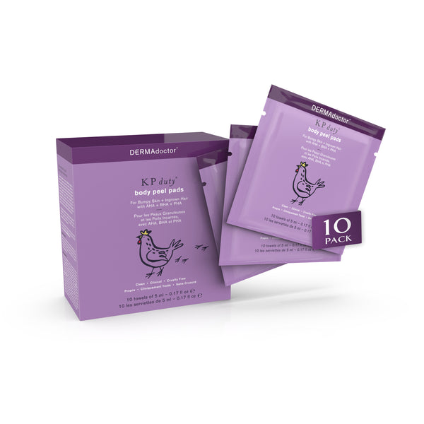 dermadoctor KP Duty Body Peel Pads For Bumpy Skin + Ingrown Hair with AHA + BHA + PHA