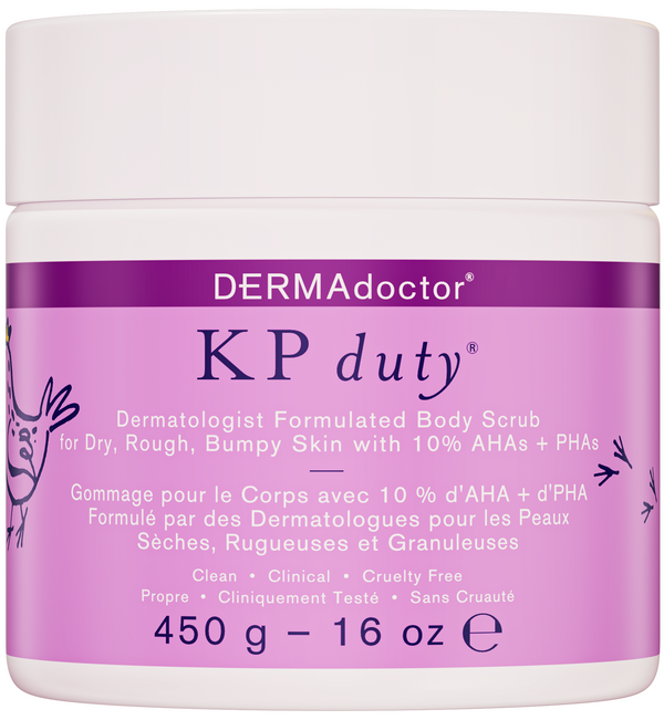dermadoctor KP Duty Bump Eraser Body Scrub Dermatologist Formulated Exfoliant for Keratosis Pilaris and Dry Rough Bumpy Skin with 10% AHAs + PHAs