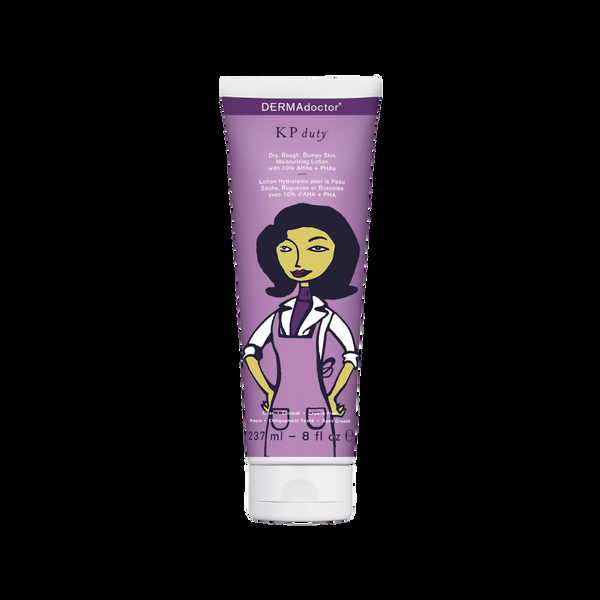 dermadoctor KP Moisturizing Lotion The Original Dermatologist Formulated Body Cream for Keratosis Pilaris Treats Dry Rough and Bumpy Skin - Strawberry Legs Treatment - 10% AHAs + PHAs