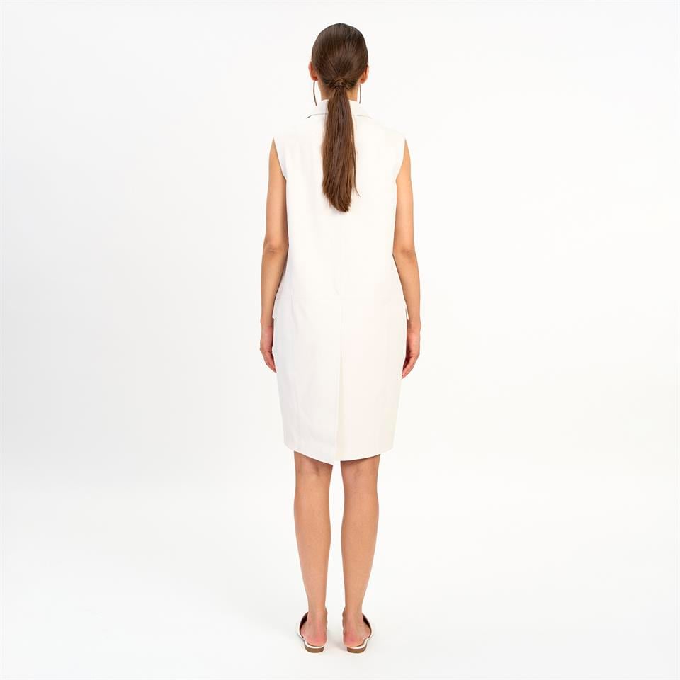 Desa 1972 K14411 | Leather Egg-Shaped Long Gılet