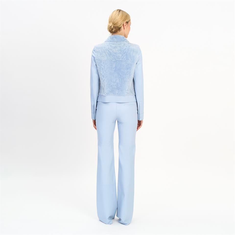 Desa 1972 K14413 | Shearling Short Collar Jacket