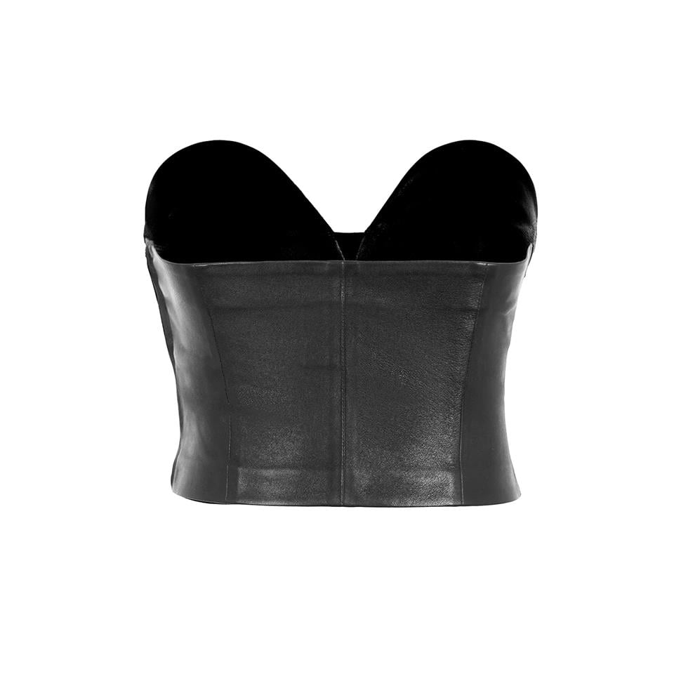 Desa 1972 K14415 | Leather Bustier Top