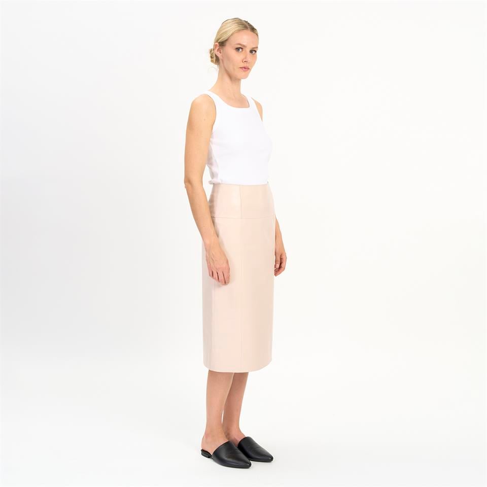 Desa 1972 K14416 | Leather Bell-Shaped Skirt