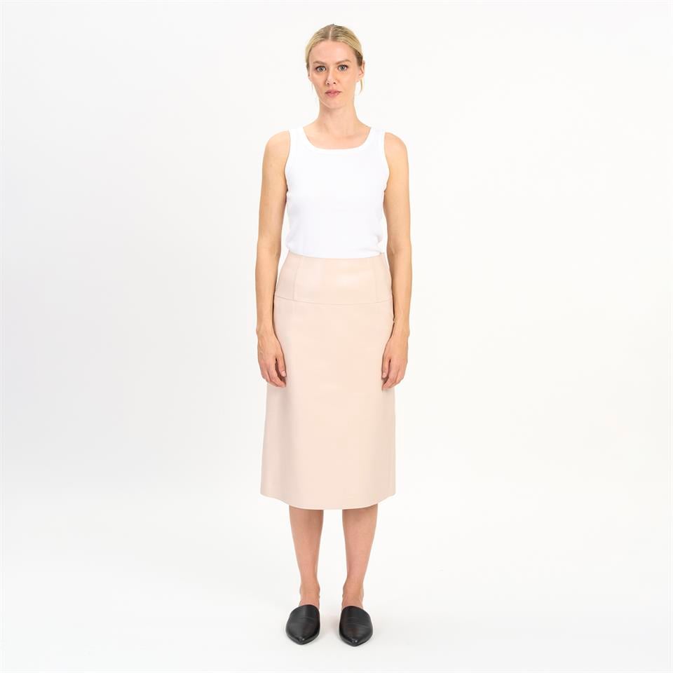 desa 1972 K14416 | Leather Bell-Shaped Skirt