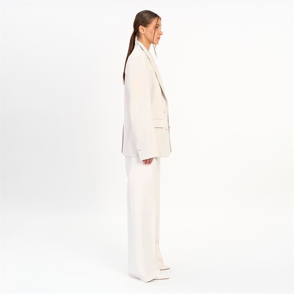 Desa 1972 K14427 | Leather Oversızed Blazer