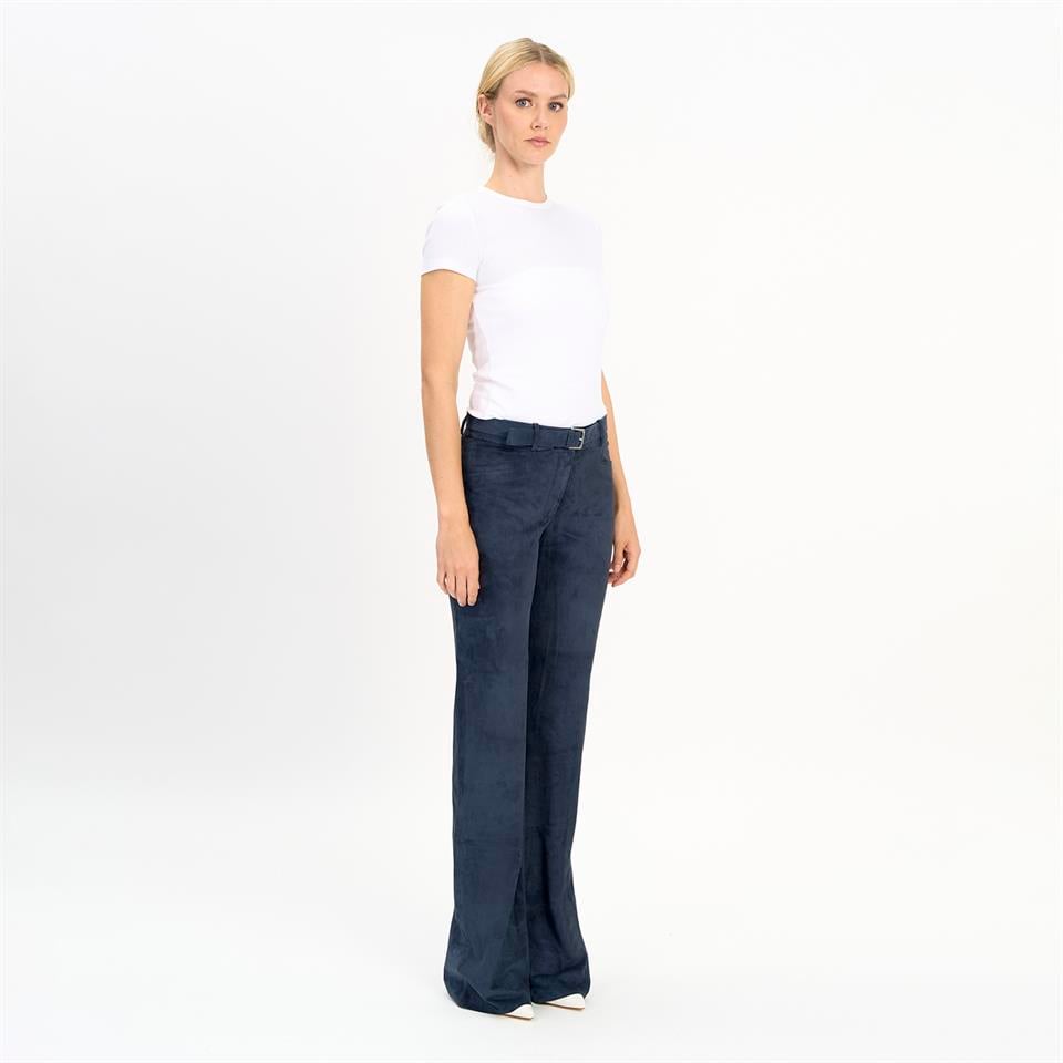 Desa 1972 K14428 | Leather Trapese Leg Pants