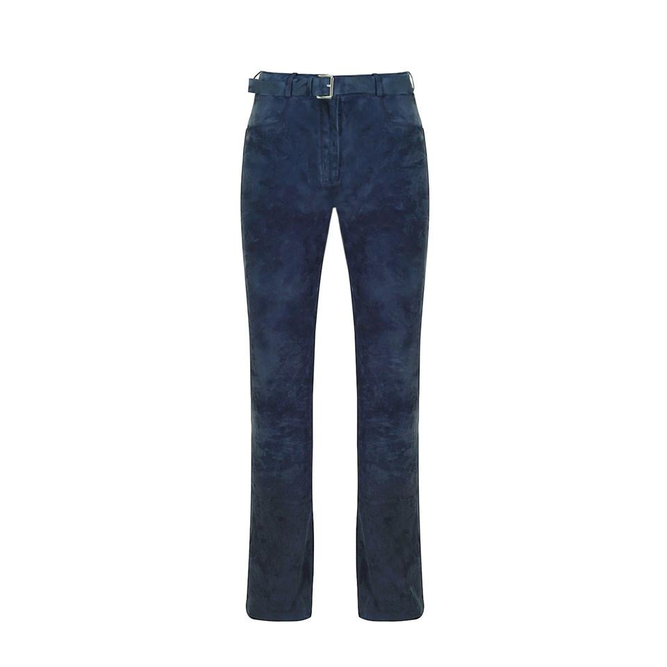 Desa 1972 K14428 | Leather Trapese Leg Pants