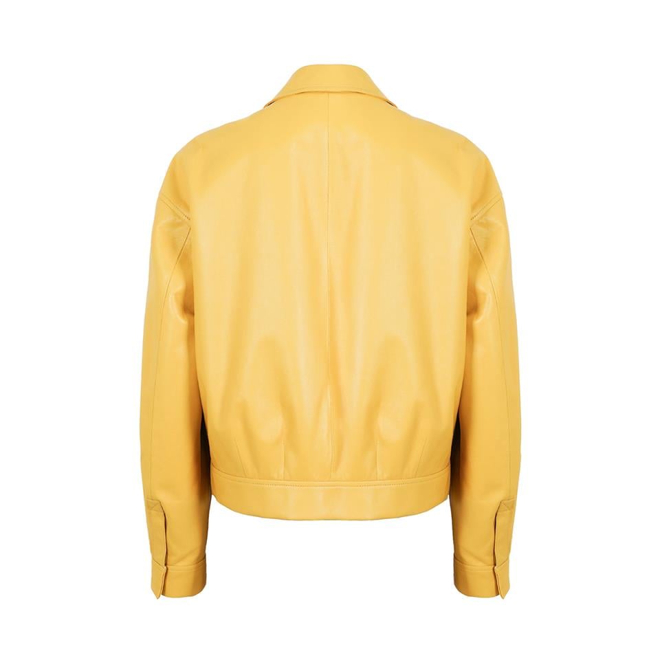Desa 1972 K14430 | Leather Egg-Shaped Bomber Jacket