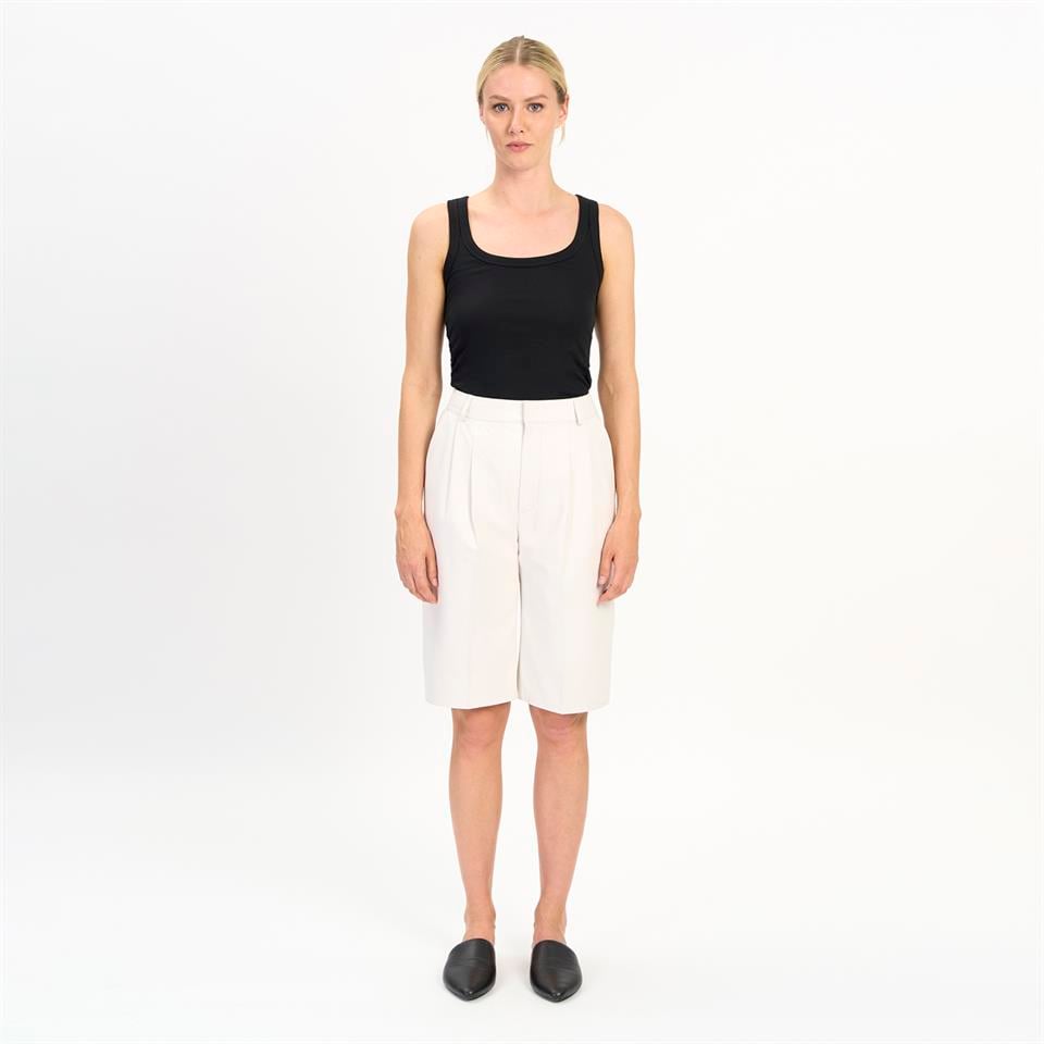 Desa 1972 K14439 | Leather Wide Leg Bermuda