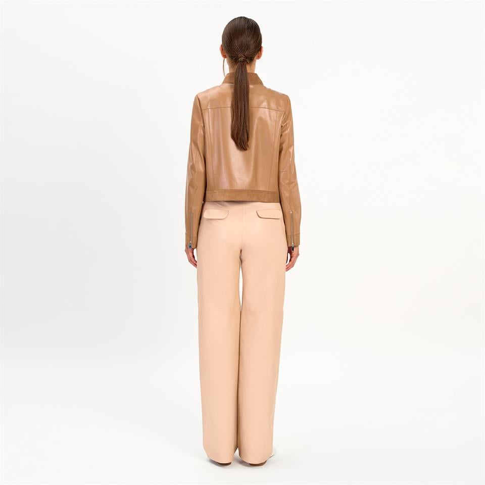 Desa 1972 K14453 | Leather Shırt Collar Jacket