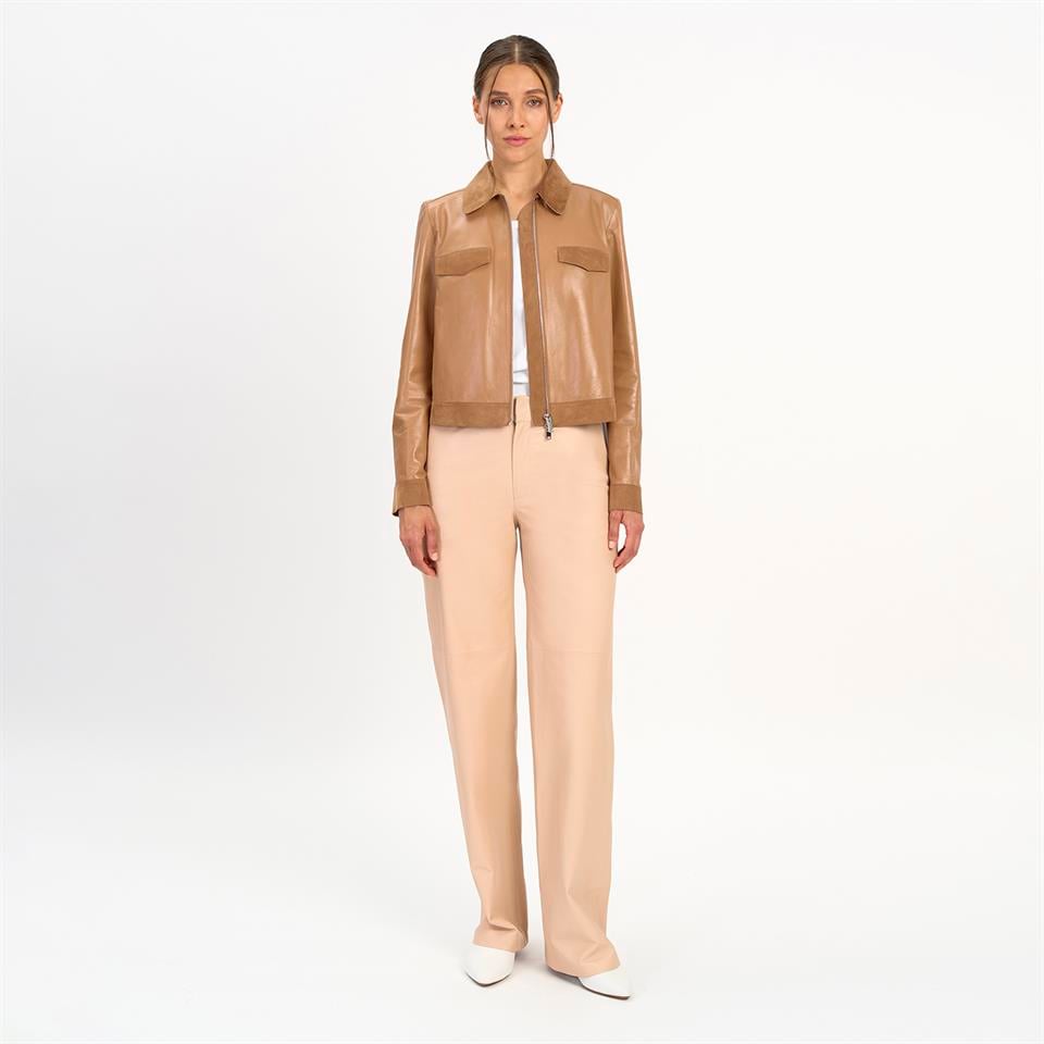 desa 1972 K14453 | Leather Shırt Collar Jacket