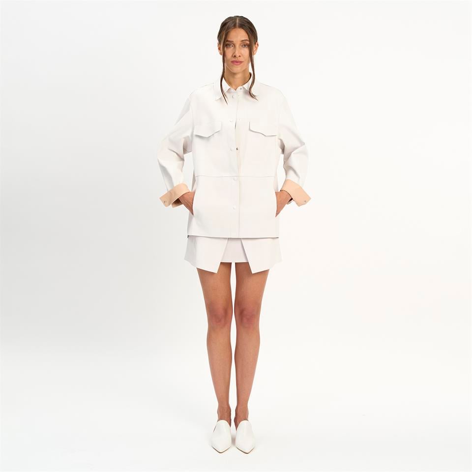 desa 1972 K14455 | Leather Reversıble Shırt Jacket