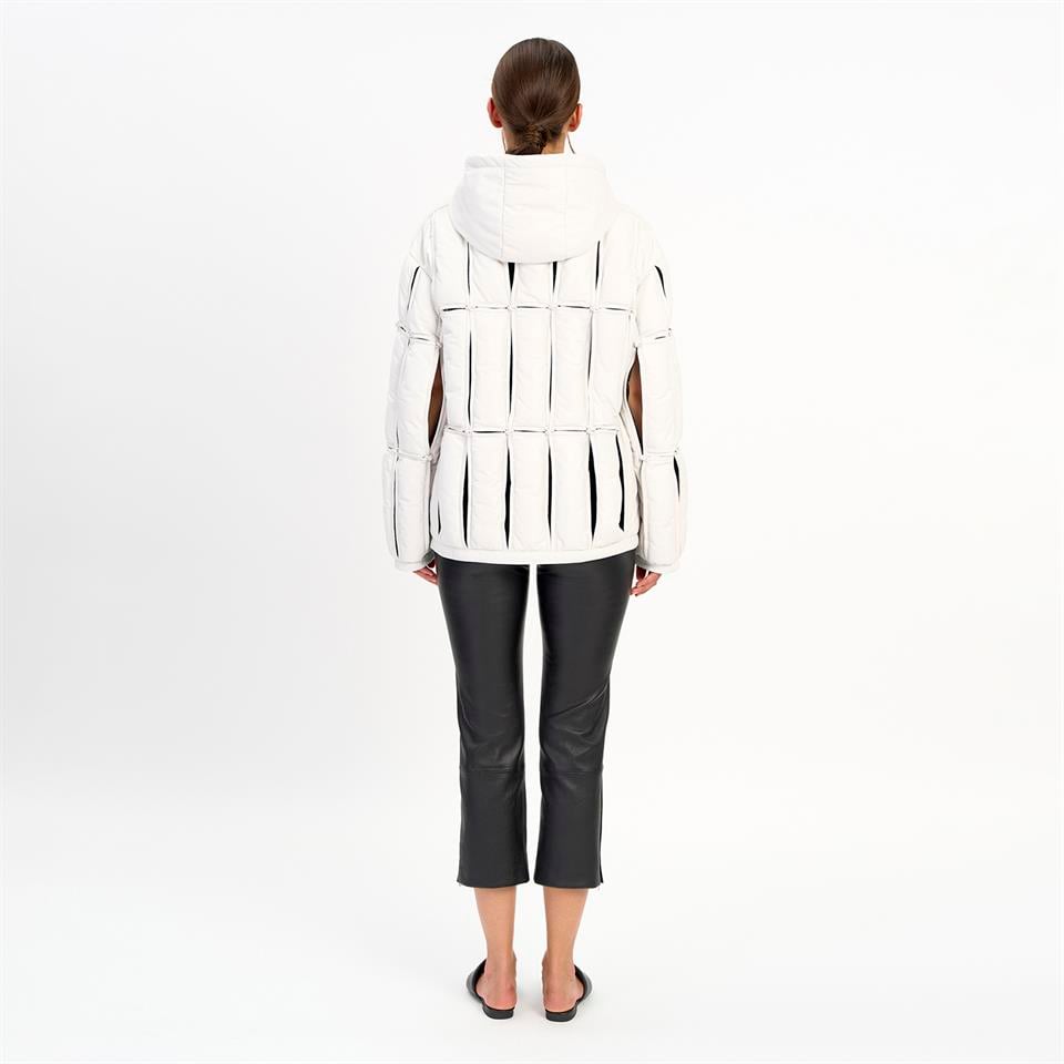 Desa 1972 K14458 | Leather Cut-Out Puffer Jacket