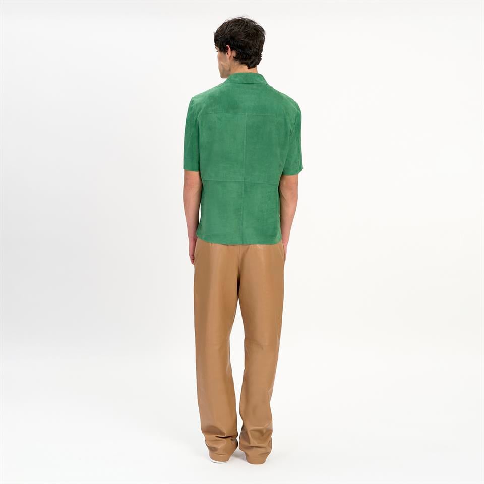 Desa 1972 K14478 | Suede Zip Polo Shirt