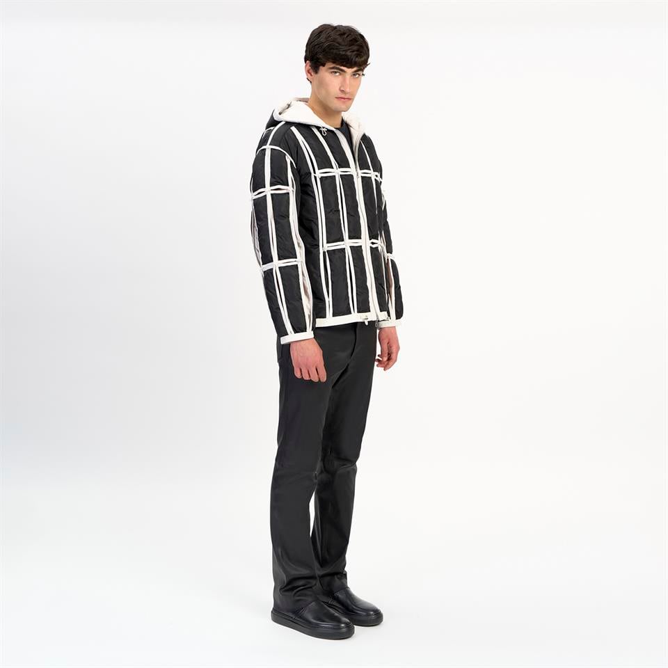 Desa 1972 K14495 | Leather Cut-Out Puffer Jacket