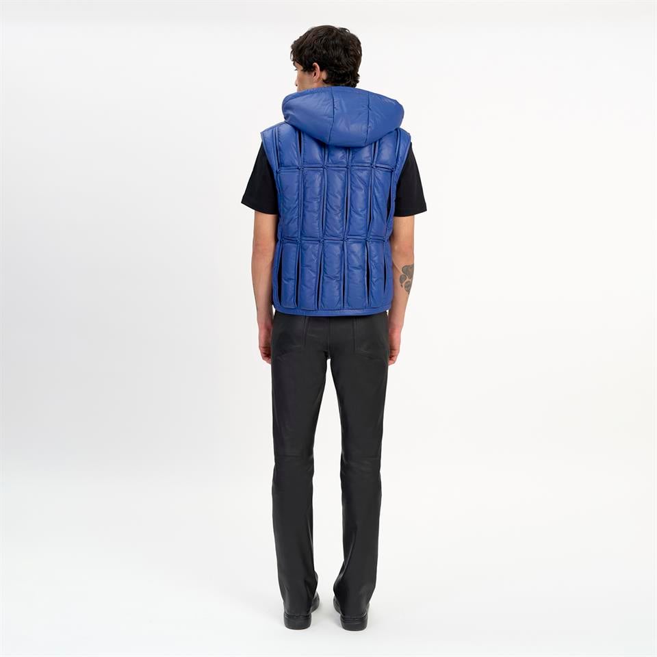 Desa 1972 K14496 | Leather Cut-Out Puffer Gılet