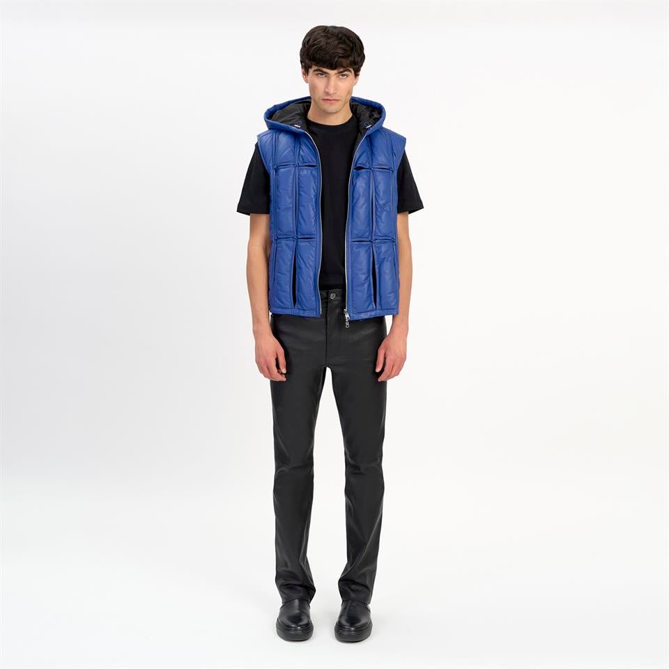 desa 1972 K14496 | Leather Cut-Out Puffer Gılet