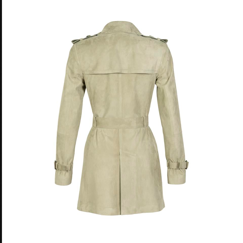 Desa 1972 K14524 | Leather Caban Trench Coat