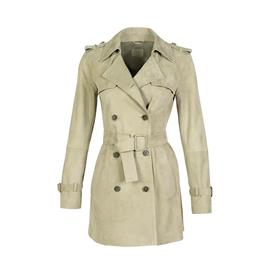 Desa 1972 K14524 | Leather Caban Trench Coat