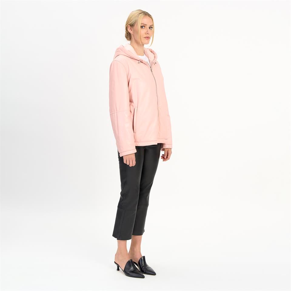 Desa 1972 K14525 | Leather Over Puffer Jacket