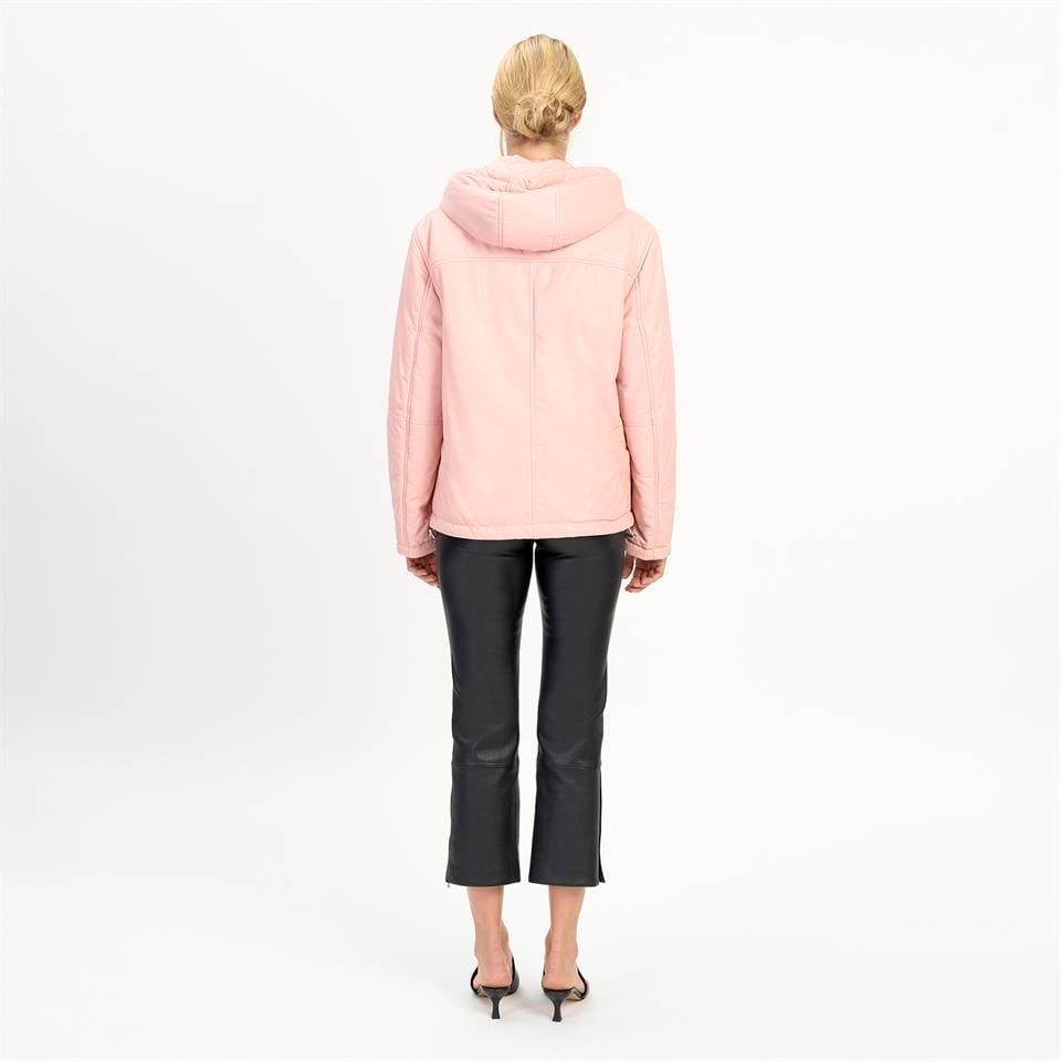 Desa 1972 K14525 | Leather Over Puffer Jacket