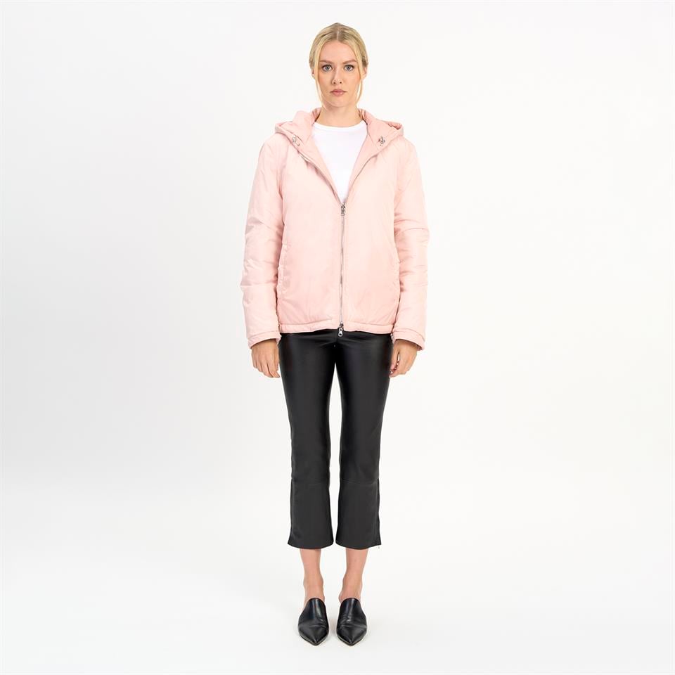 Desa 1972 K14525 | Leather Over Puffer Jacket