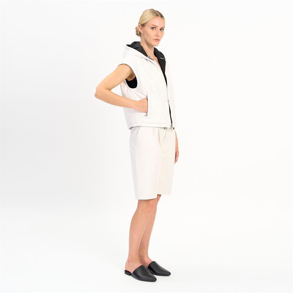 Desa 1972 K14527 | Leather Over Puffer Gılet