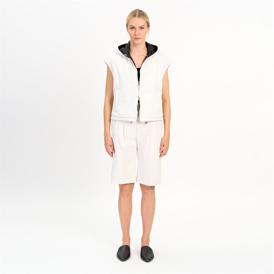 desa 1972 K14527 | Leather Over Puffer Gılet