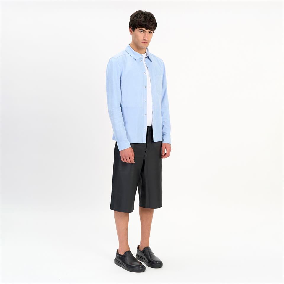 Desa 1972 K14532 | Leather Patch Pocket Shirt