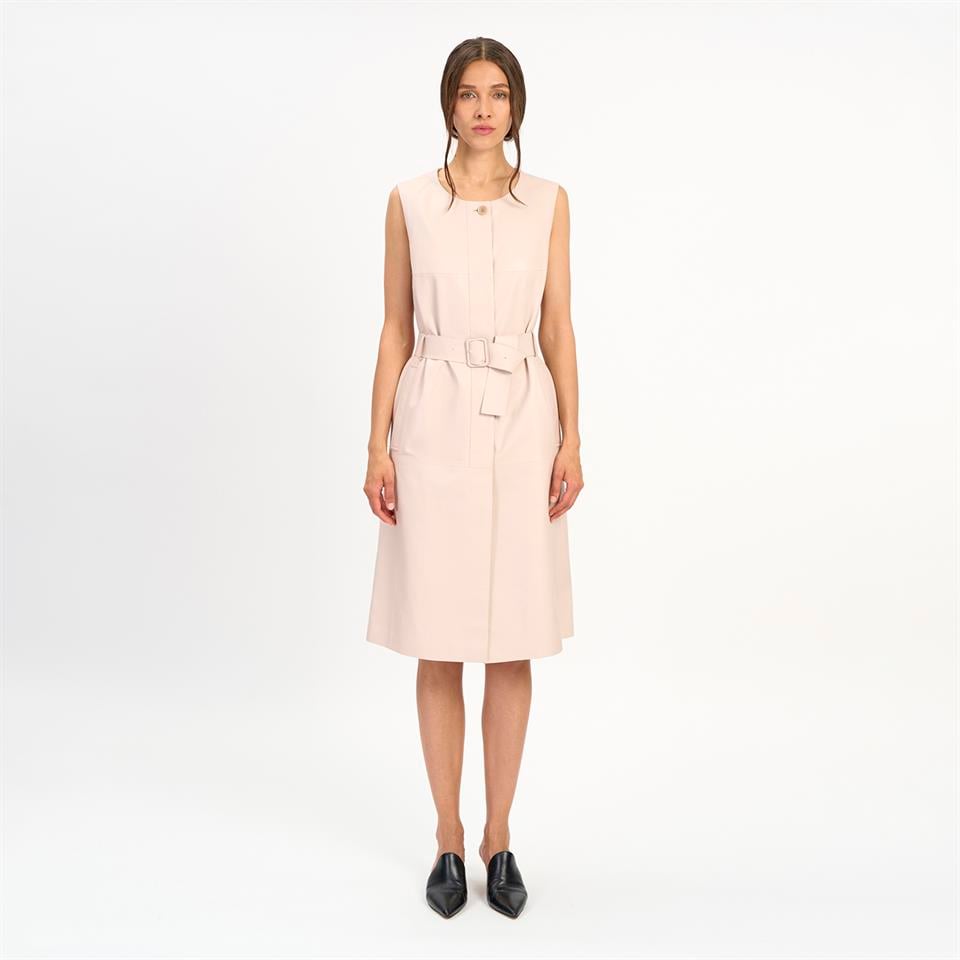 Desa 1972 K14408 | Leather Detachable Over Trench Coat