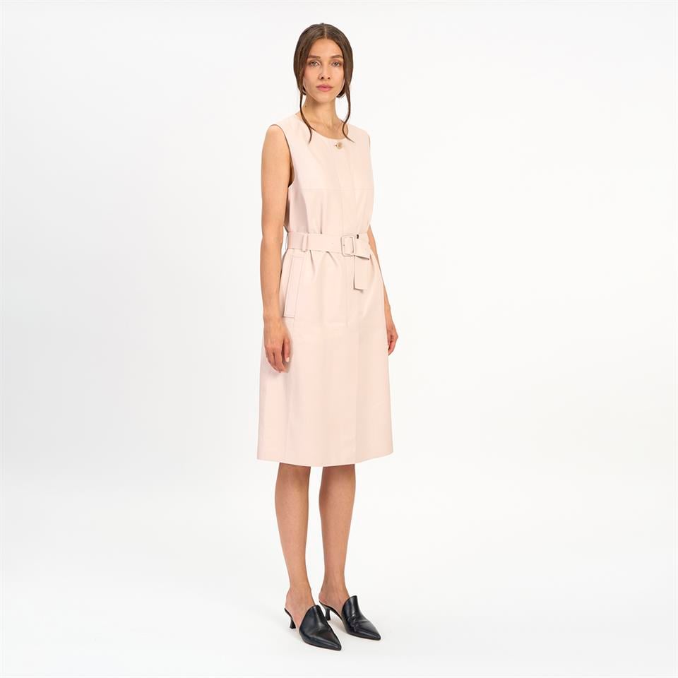 Desa 1972 K14408 | Leather Detachable Over Trench Coat