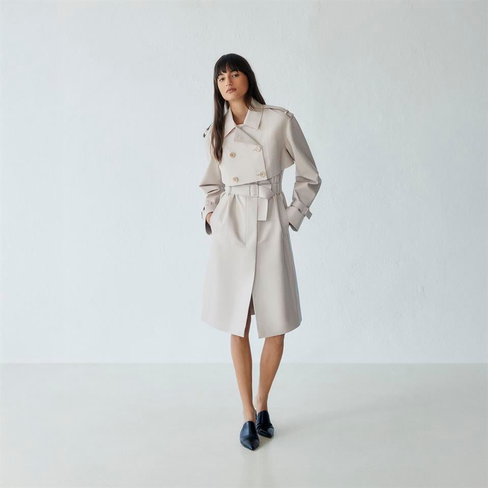 desa 1972 K14408 | Leather Detachable Over Trench Coat