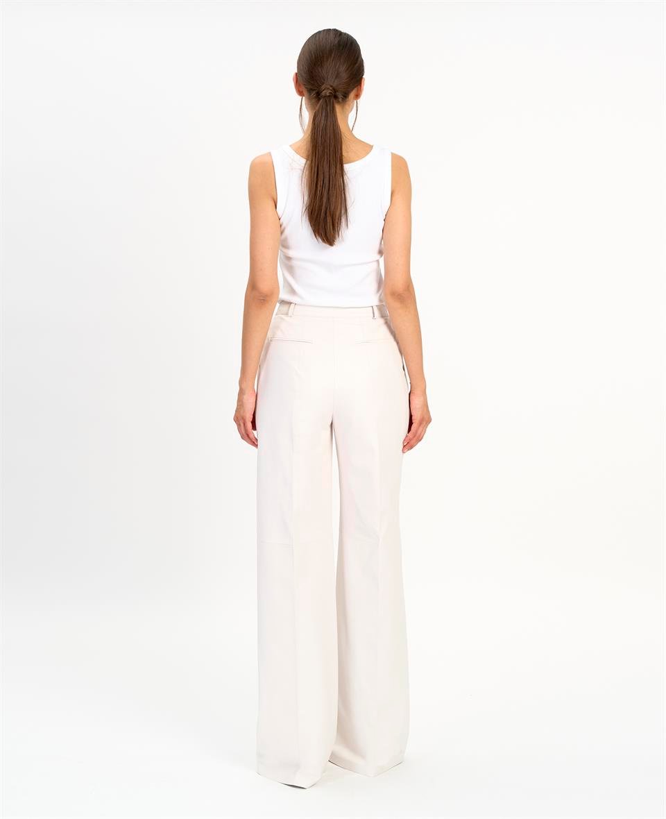 Desa 1972 K14442 | Leather Two-Pleated Wıde Leg Pants