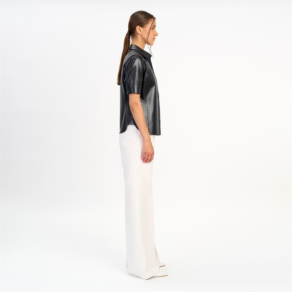 Desa 1972 K14457 | Leather Classic Short Sleeve Shirt