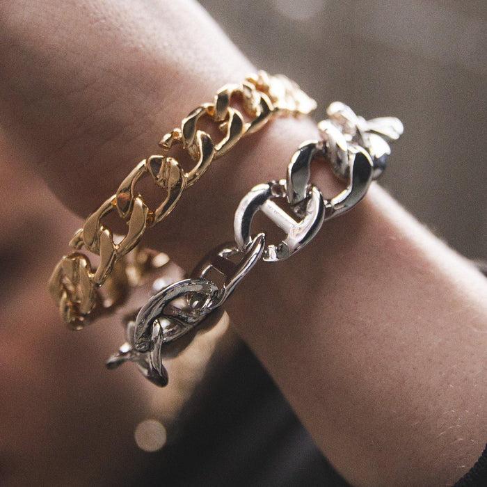 Designb Chunky Chain Bracelet In Silver With Anchor Links