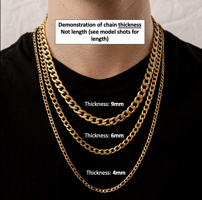 Designb Curb Chain Necklace In Gold Stainless Steel - 6mm