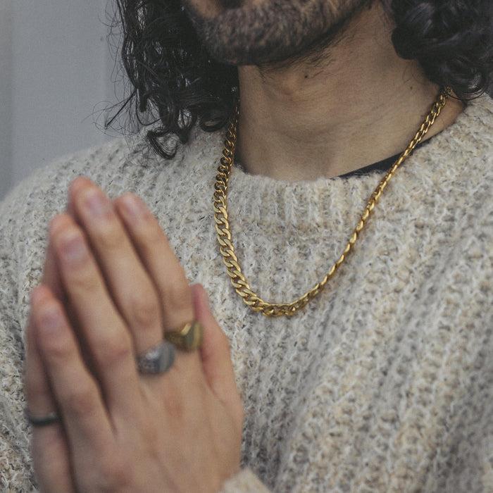 Designb Curb Chain Necklace In Gold Stainless Steel - 6mm