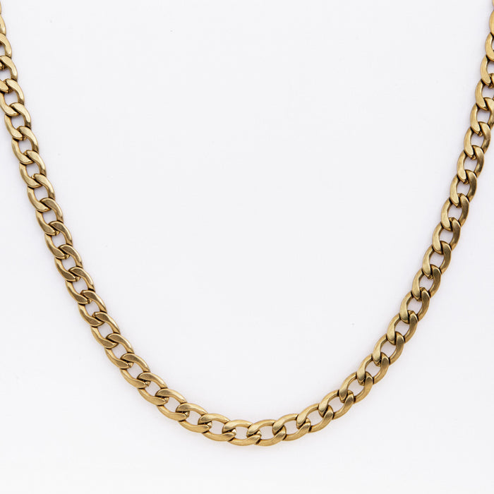 designb Curb Chain Necklace in Gold stainless steel - 6mm