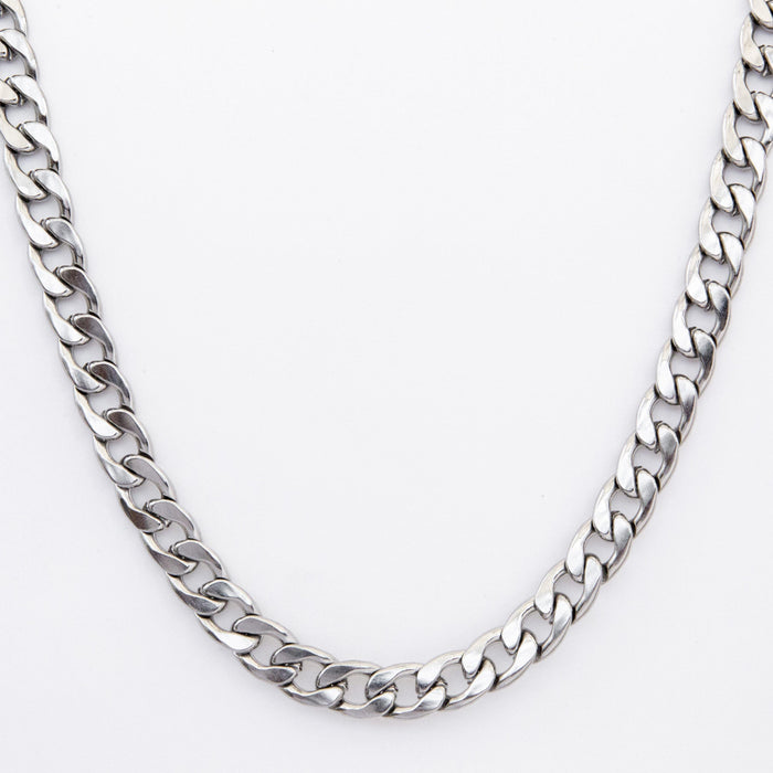designb Curb Chain Necklace in Silver stainless steel - 9mm